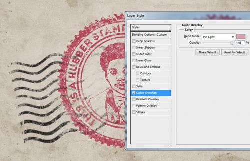 آموزش ایجاد افکت مهرلاستیکی در فتوشاپ